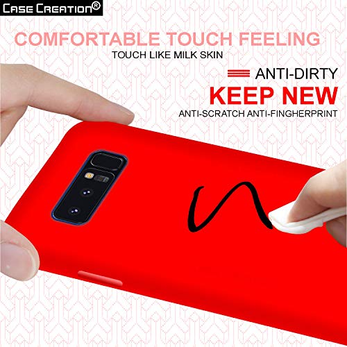 Image of Case Creation Luxurious OG Series for Samsung Note 8 Case Cover,Anti-Dirty Slim Case Frosted Matte Cute Candy TPU Raised Bezel (Splash of Color) Back Cover for Samsung Galaxy Note8 -Wine Red