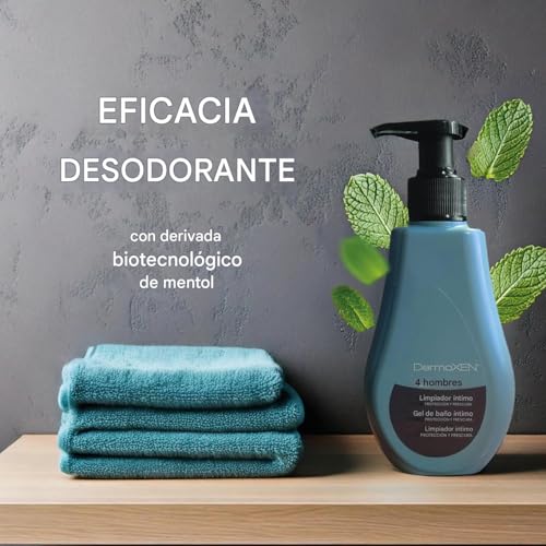 Dermoxen Jabón Íntimo Hombre, Antiolor y Antibacteriano contra Malos Olores Íntimos. Gel Intimo Hombre Refrescante con Fibras Prebióticas y Mentol. pH fisiológico. 125 ml - imagen 5
