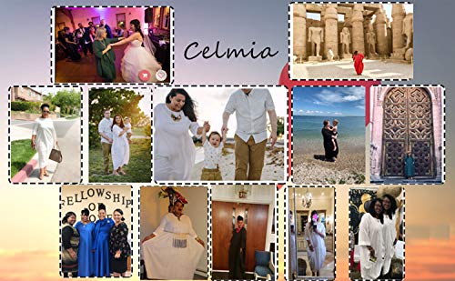 Celmia outono sólido solto longo maxi vestido algodão caftan, Off White-a, Medium