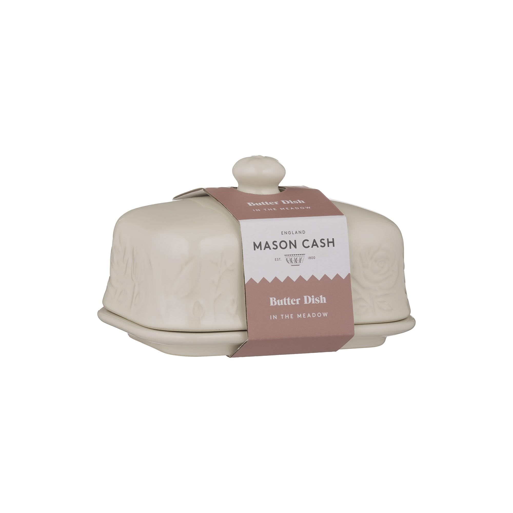 Mason Cash  In The Meadow Butter Dish - Cream - 15.6cm x 10.6cm