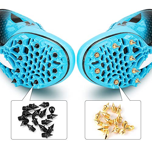 Image of 1 /4 Inch Track Spikes, 100 Pieces Steel Track Shoe Spikes Replacements and Spike Wrench for Sports Running Track Shoes