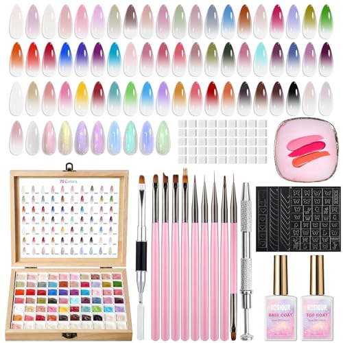 Paleta de esmalte gel para uñas 70 colores kit miniatura 1