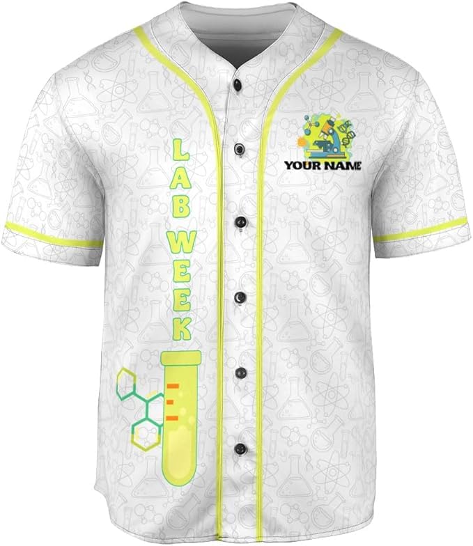 Personalized Lab Week 2025 Shirts, Custom Lab Week 2025 Baseball Jersey, Laboratory Technician Jersey for Lab Tech Team 5 Multicolor