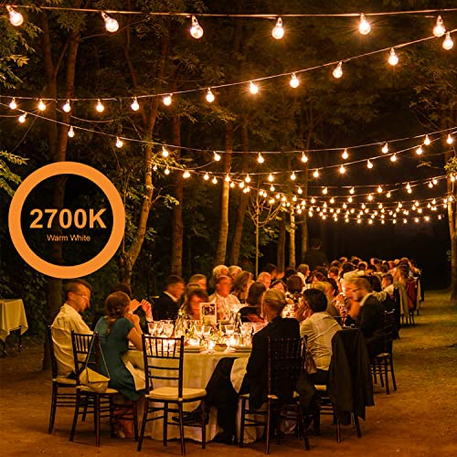 Voolex Outdoor Led String Lights 28Ft S14, Patio Lights Weatherproof With 10Pcs Warm White Vintage Edison Bulbs, Outside Hanging Lights For Garden, Backyard, Balcony, 2700K #TOP6