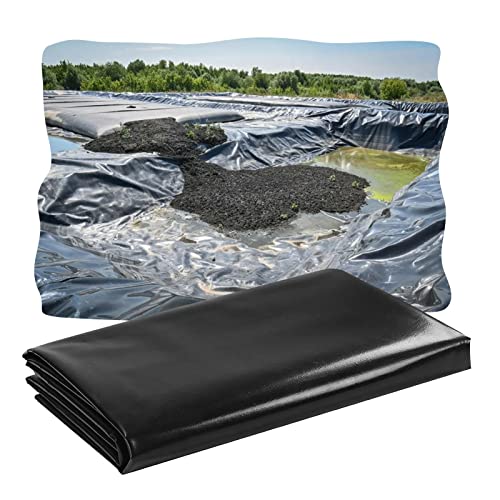 Verstärkte 35S Polyethylen-Teichfolie 6 x 8 m schwarz UV-beständig für Koiteiche Gartenpools und Bewässerung einfache Installation langlebige und zuverlässige Lösung