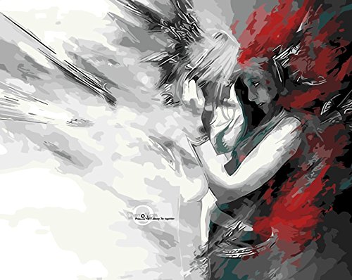 TianMai Version 3.0 HD Paint Number Kits Adults PBN Kit Paintworks Digital DIY Oil Painting Canvas Kits Children Kids Beginner White Christmas Decorations Gifts - Sword God (N1, Framed)