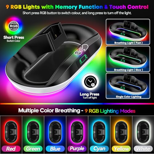 Charging Stand for PS Portal Remote Player, PS Portal Charging Dock with Light Modes, PS Portal Stand Charger, Portal Dock Station with Magnetic Connector, PS Portal Holder Base PSP Consoles - Image 5