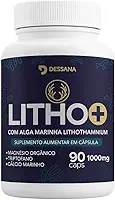 Lithothamnium Magnésio Orgânico Litho DWL Brasil - Suplemento de Algas Marinhas para Bem-Estar e Saúde Óssea - 70 Minerais Essenciais de Alta Absorção e Fórmula Vegana - 90 Cápsulas
