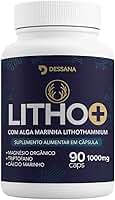 Lithothamnium Magnésio Orgânico Litho DWL Brasil - Suplemento de Algas Marinhas para Bem-Estar e Saúde Óssea - 70 Minerais Essenciais de Alta Absorção e Fórmula Vegana - 90 Cápsulas
