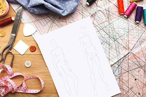 Fashion Sketchbook Figure Template: 430 Large Female Figure Template For Easily Sketching Your Fashion Design Styles And Building Your Portfolio #TOP2