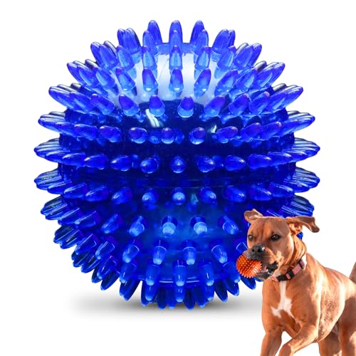 PetSport Gorilla Spiky Ball 4” - Spiky Rubber Dog Ball Toy, Interactive Puppy Toy for Small and Medium Size Dogs, TPR Rubber, Vanilla Scented - 4 Inch, Large