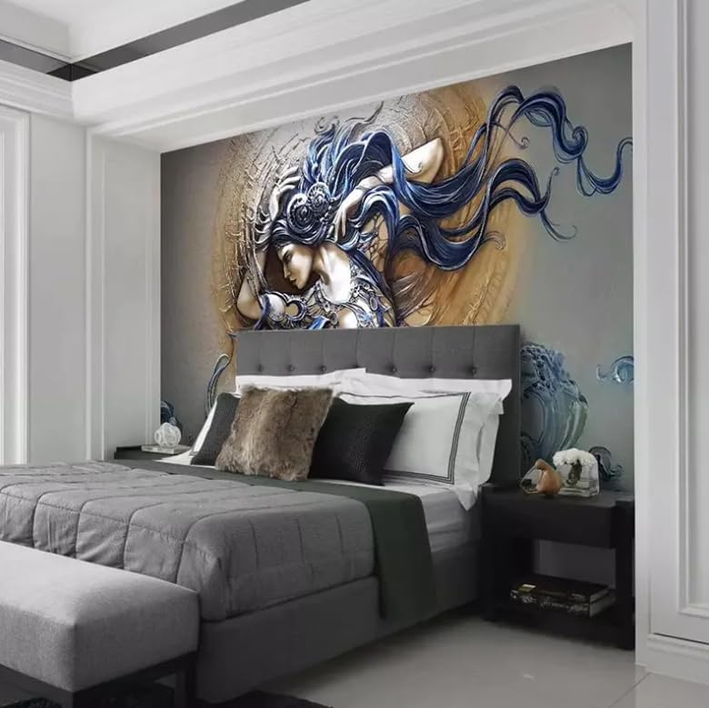 Papier peint mural 3D salon TV et chambre - Décoration photo grand format 300x210 cm - 3