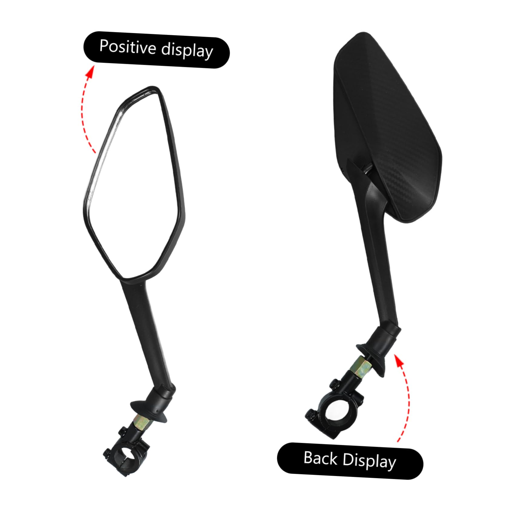 BESTonZON 3 Ensembles Set de Rétroviseurs de Vélo Ajustables Miroirs de Guidon Convexes pour Cyclisme Extérieur Accessoire Pratique pour Vélo