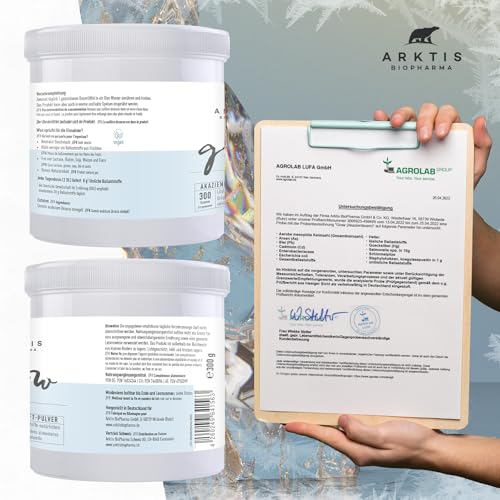 Arktis BioPharma Akazienfasern Grow 300g in Apothekenqualität - Hochdosiertes, Vegan und Laborgeprüftes lösliches Ballaststoffe Pulver - Fiber Supplement zur Unterstützung der Darmflora