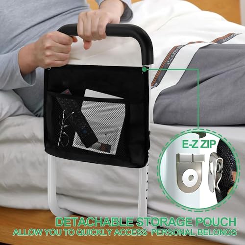 GAZHOME Bettgriff Aufstehhilfe, Hilfe beim EIN- und Aussteigen, Bett Stützhilfe Stütz-Haltegriff Bettgitter Bed Rail, Höhenverstellbarer
