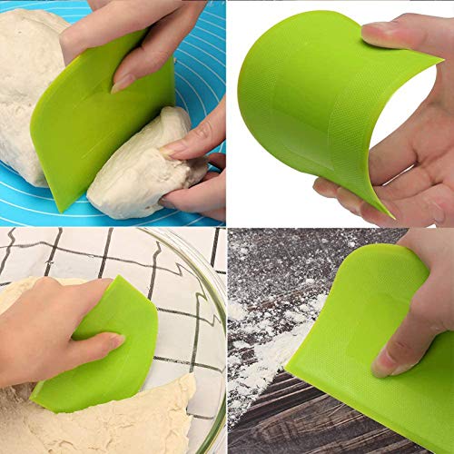 image for Ortarco Dough Scraper Flexible Bowl Bench Scraper Plastic Dough Cutter