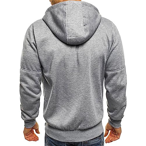 Mens Hoodies Zip Up Lightweight Casual Hoodies for Men with Zip Pockets Casual Long Sleeve Sweatshirt Sports Hooded Jacket3