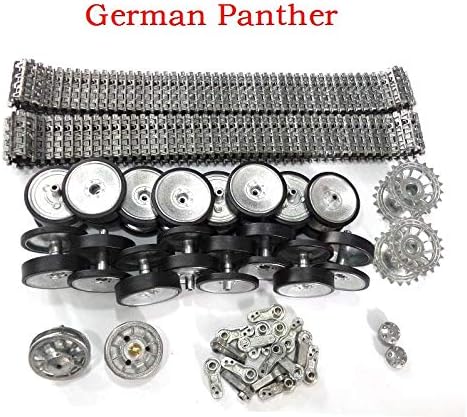 Miniatura 3 de 1/16 German Tiger I RC Heavy Tank Piezas de actualización - Caja de engranajes de acero, pista de metal, cubo de rueda - Blanco - Accesorio para