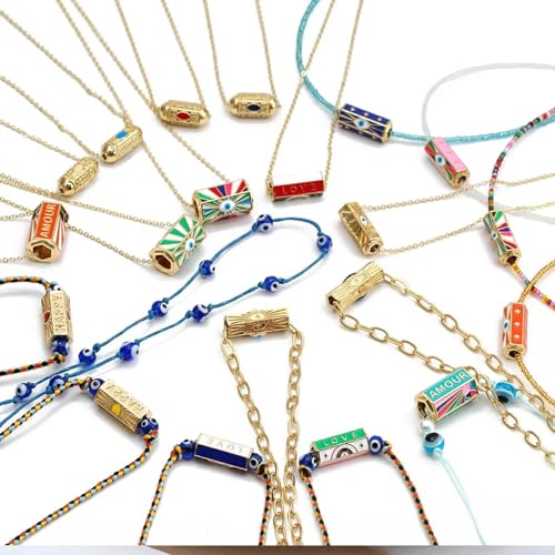 Bijoux collier evil eye rainbow de qualité supérieure pour look élégant