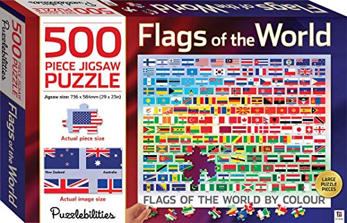 Hinkler Flags of the World by Colour 500-Piece Jigsaw Puzzle