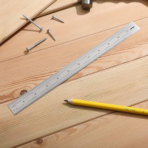 image for Mr. Pen Machinist Ruler, 12 Inch Stainless Steel with Inch Graduations