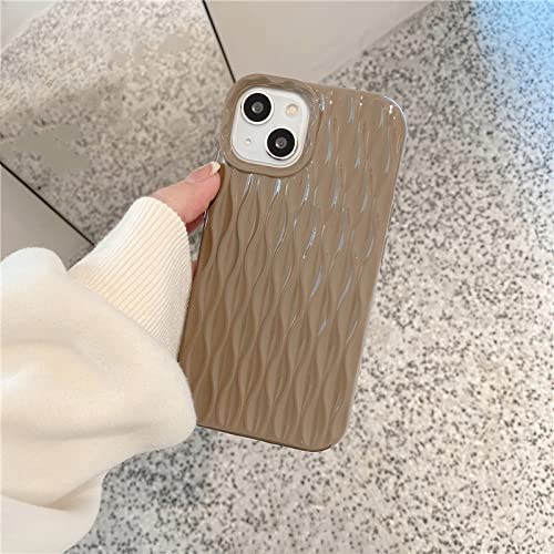 Coque de luxe marron pour iPhone 13 et 14 Pro Max au style géométrique - 4