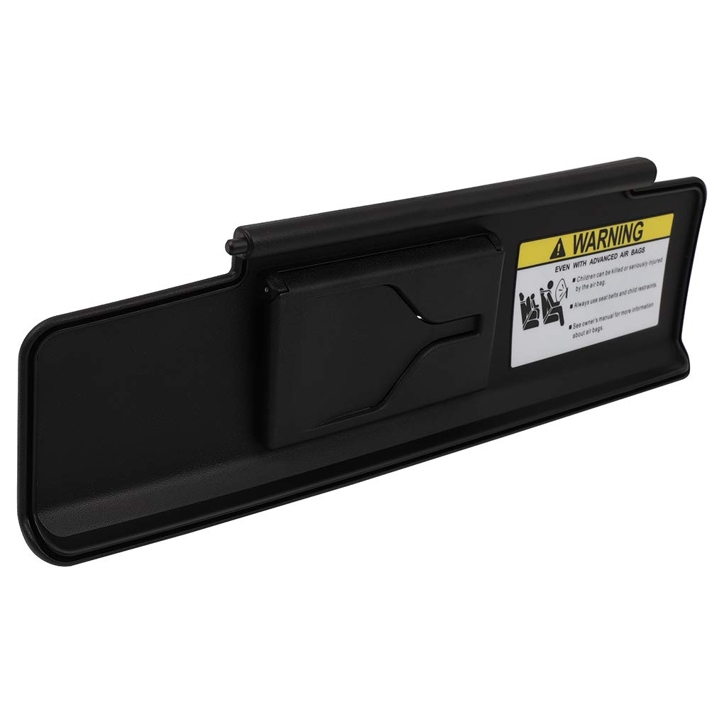 SCITOO Black Left Driver Side Auto Sun Visor Assembly fit for 2006-2015 for Mazda MX-5 Miata Without Sunroof