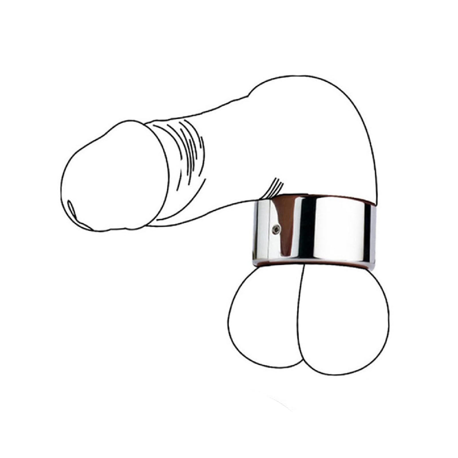 Anneau pénien CBT et pendentif scrotum XL pour pimenter vos soirées de couple BDSM