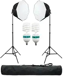 Ningbo Kit de Iluminação Octabox 50cm para Estúdio Fotográfico Ágata III (220v)