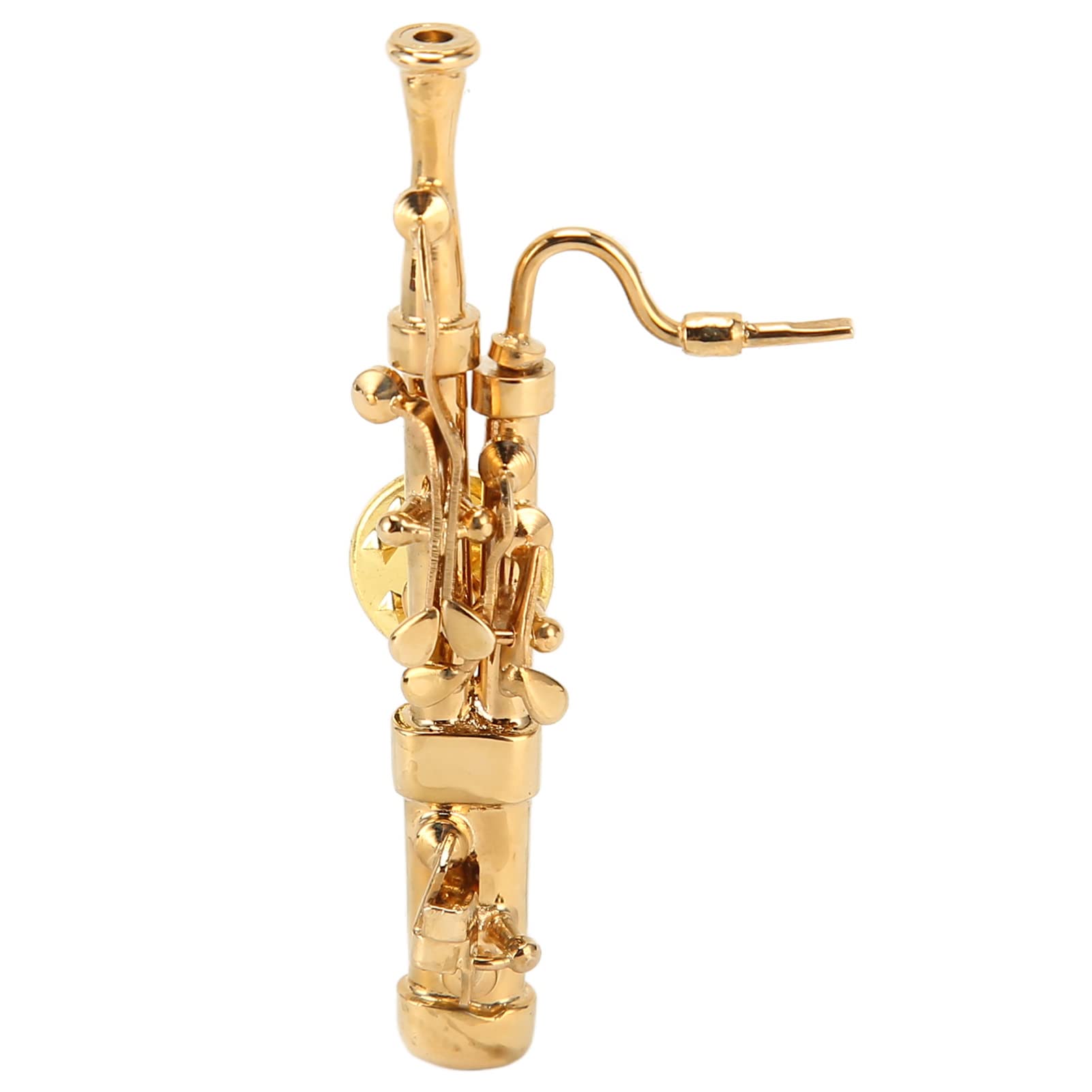 Basson Miniature doré avec étui, Réplique D'instrument de Musique en Métal, Collection de Cadeaux, Ornements de Décoration, Idée