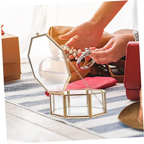 Boîte à bijoux transparente au design géométrique pour une décoration raffinée - 7