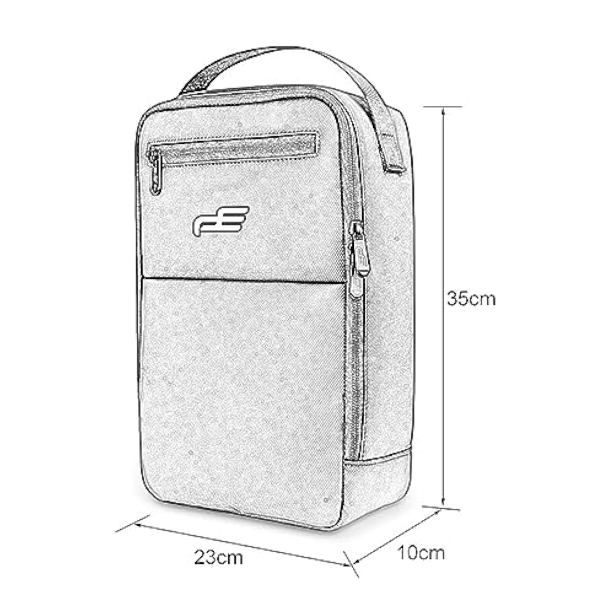 Durable Golf Shoes Bag with External Pocket for Accessories
