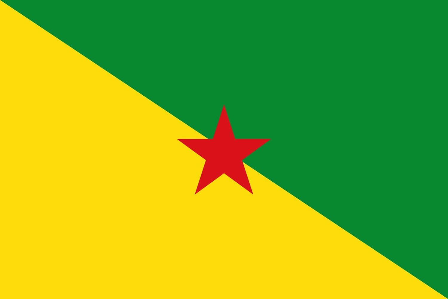 Drapeau XL Guyane pavillon de 2.16m² pour célébrations et événements