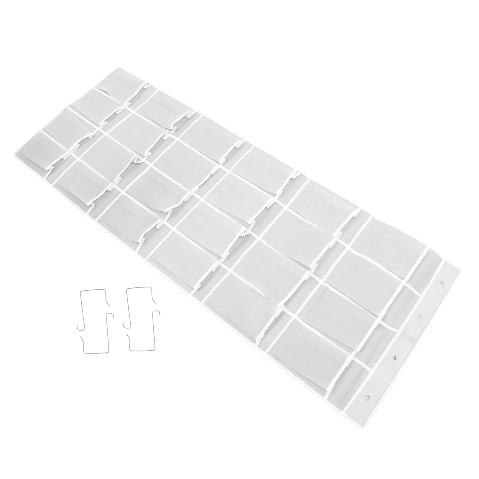 Levemolo 1pc Wall Hanging Storage Bag Multi-Pockets Organizer for Door Back Non-Woven Material Easy Installation for Shoes Keys and Items Includes Hooks