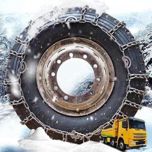 YAGOLD Car Tire Chains Snow Chains for Semi Trucks Snow Chains for Car Tires Universal Metal Tire Chains for SUV Trucks Pickup Trucks Semi Trucks Van Dually Trucks ATV Light Truck 9mm 2pcs 12R22.5