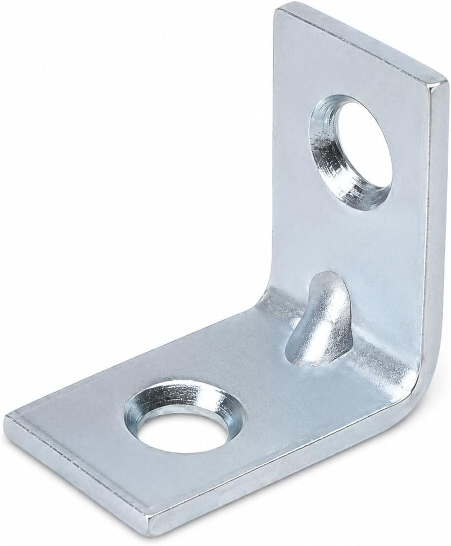 IMPEX Angle Bracket for Reinforcing Chairs and Tables | Pack of 24 |Shelf Bracket |Zinc Plated L Shape Bracket | Solid Shelf Support Joint Right Corner Brace (25 X 25 MM)