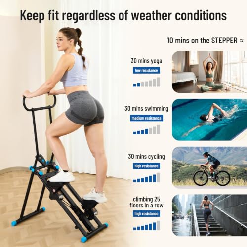 Image of HXD-ERGO Stair Stepper for Home with Adjustable Handlebar for Full Body