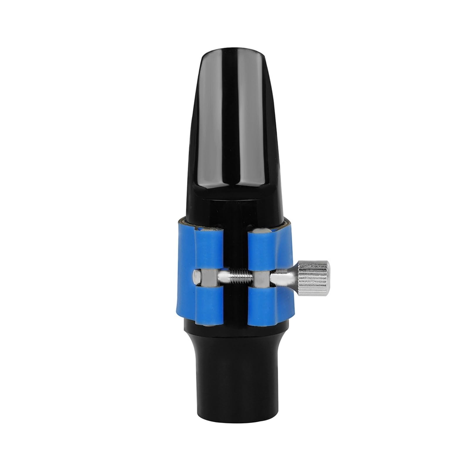 Ustnik Do Saksofonu Sopranowego Zacisk Do Trzciny B-flat Sax Pickup Ustnik W Kształcie Litery U Zacisk Ustnika Miękki Przetwornik Części saksofonu(Black)
