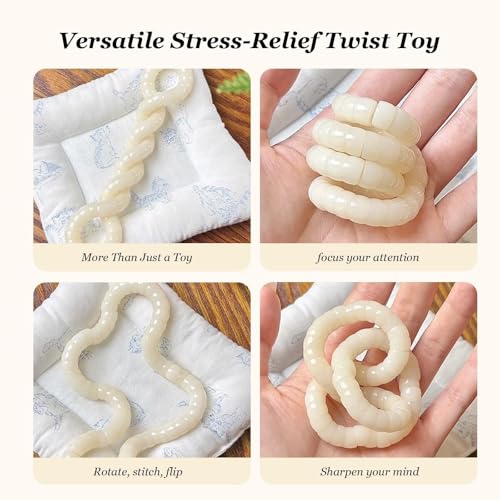 Image of Fidget Bracelet for Women Natural Bodhi Seeds Beaded Anxiety Stress Bracelets Zen Fidget Stretch Bracelets Alleviate Protection Healing Bodhi Jewelry Gifts for Women Men