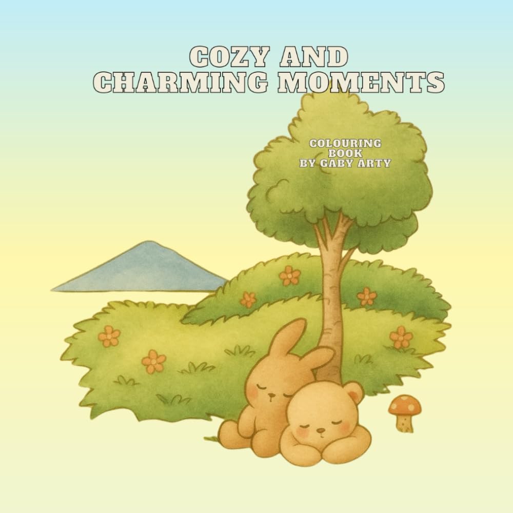 Cozy and charming moments: Cute colouring book