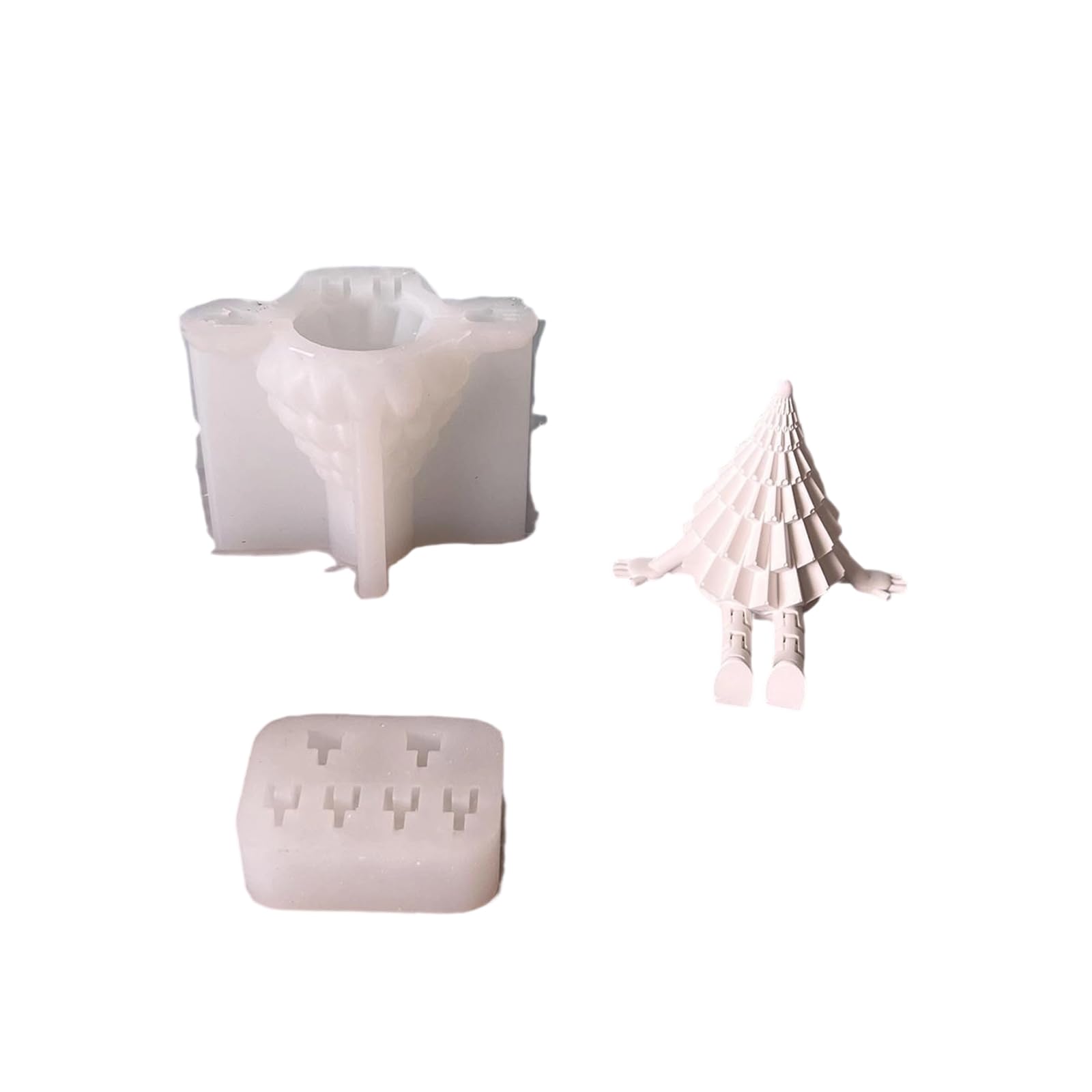 Moldes de silicona hechos a mano para árbol de Navidad, moldes de silicona, adornos de yeso, suministros de manualidades, accesorios de fundición, árbol de Navidad, adorno de bebé de silicona