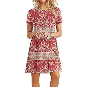 MOLERANI Women’s Casual Plain Simple T-Shirt Loose Dress