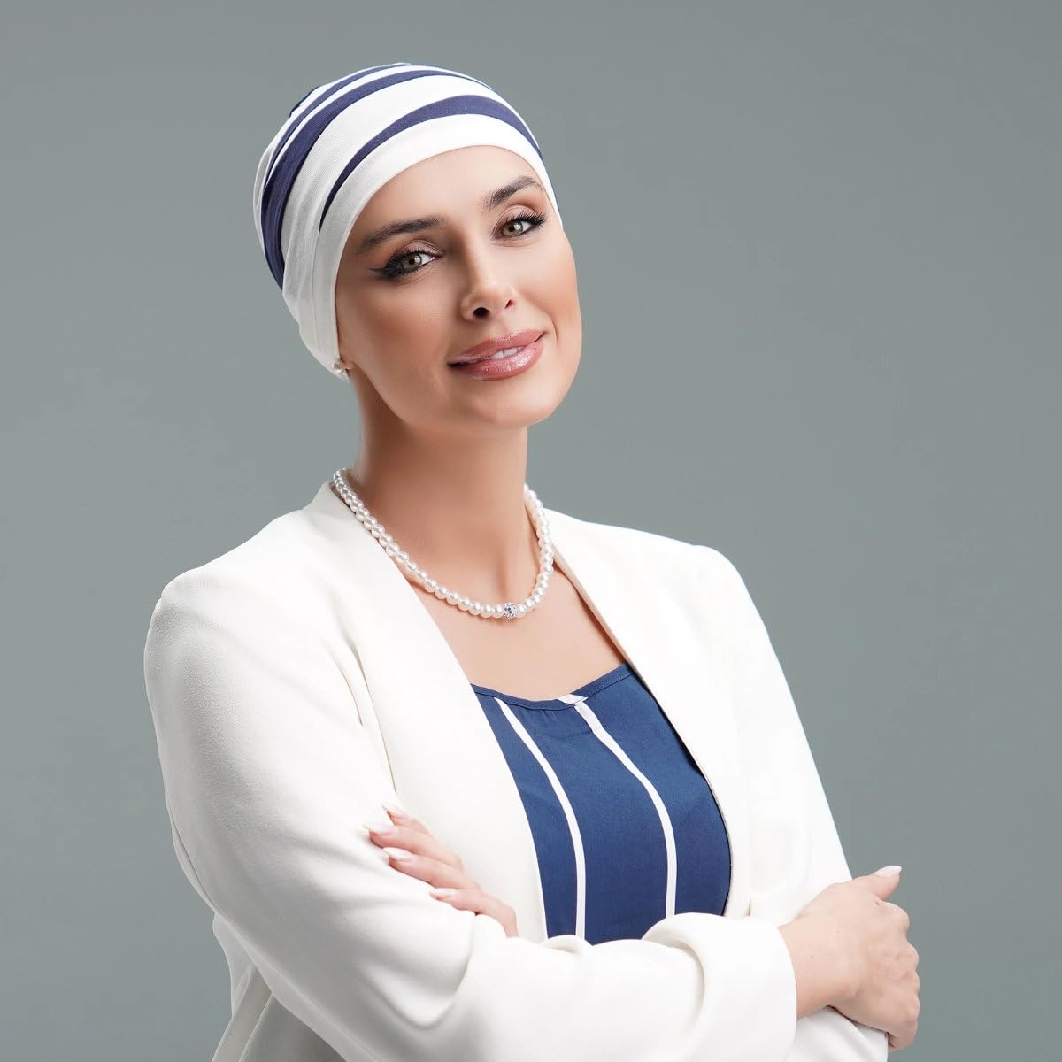 MASUMI Chemo Bio Kopfbedeckung - DORNA Turbanmütze | Krebs-Kopfbedeckung für Frauen mit Haarausfall | Alopezie-Mützen und -Hüllen