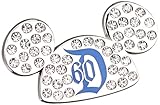 Disneyland 60th Anniversary Diamond Celebration Jeweled Mickey Ears Hat Trading Pin by Disney Official Pin Trading