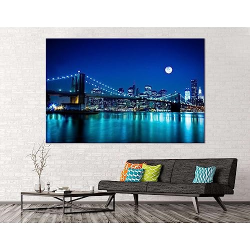 Cuadro de Nueva York del puente de Brooklyn ZELLART lienzo decorativo 120x80