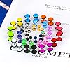 Ruisenda 20 Pairs Stainless Steel Men Women Stud Earrings Set Ear Piercing Plugs Tunnel Fake Gauges Faux Plug Gauge Earrings Back Stud, 20 Colors #4