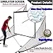 Obokidlyamor Golf Simulator Impact Screens+ Shake Netting Net One Frame- Sim Ball Simulator Impact Display Projection Screen with 10pcs Grommet Ropes (10