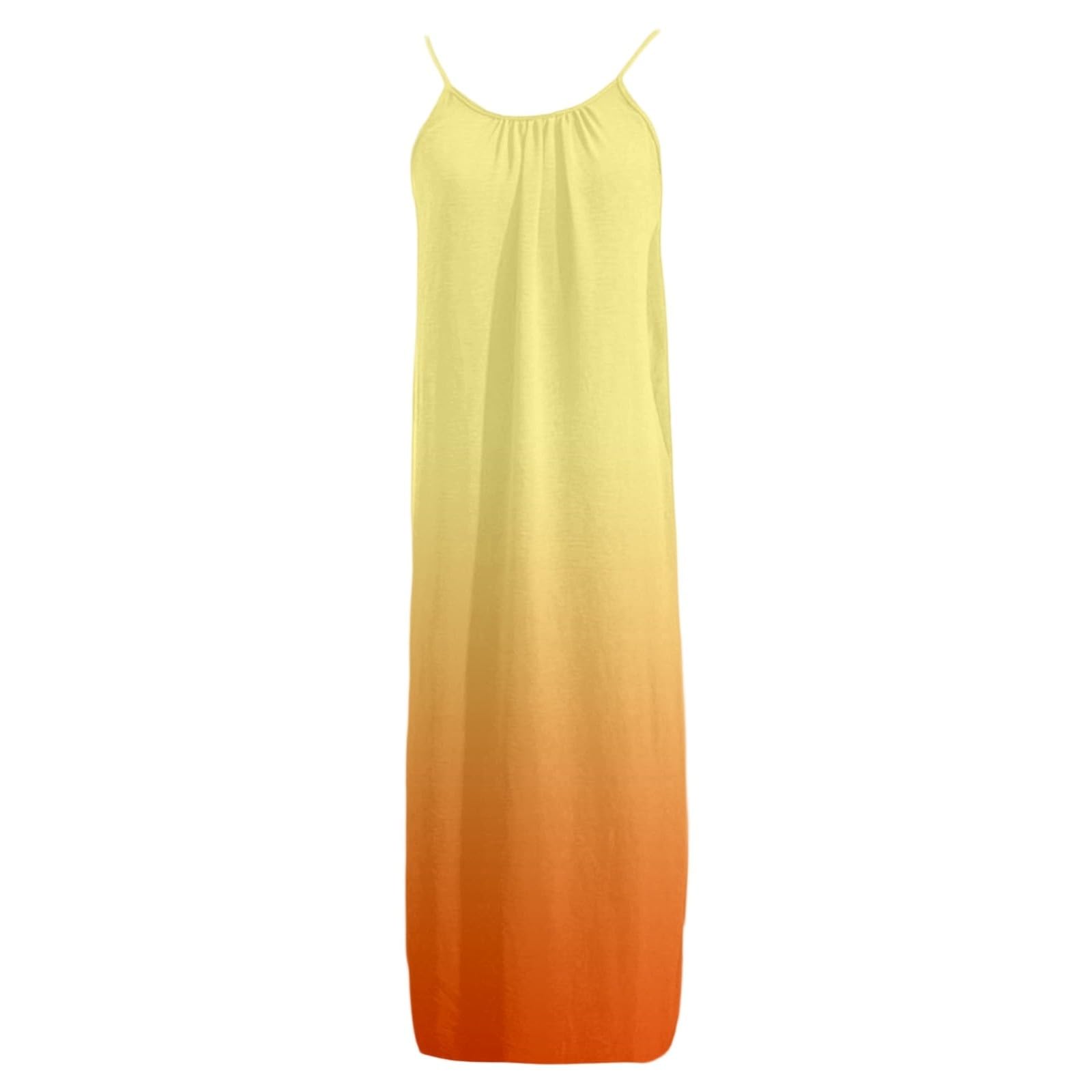 Casual 2026 Vacanza Sundresses per le Donne Trendy Sciolto Backless Spiaggia Estate Sundresses Party Primavera Gradiente Camisole Carino Ritorno a casa Flowy Club Elegante Abiti da sole Modesto Estate
