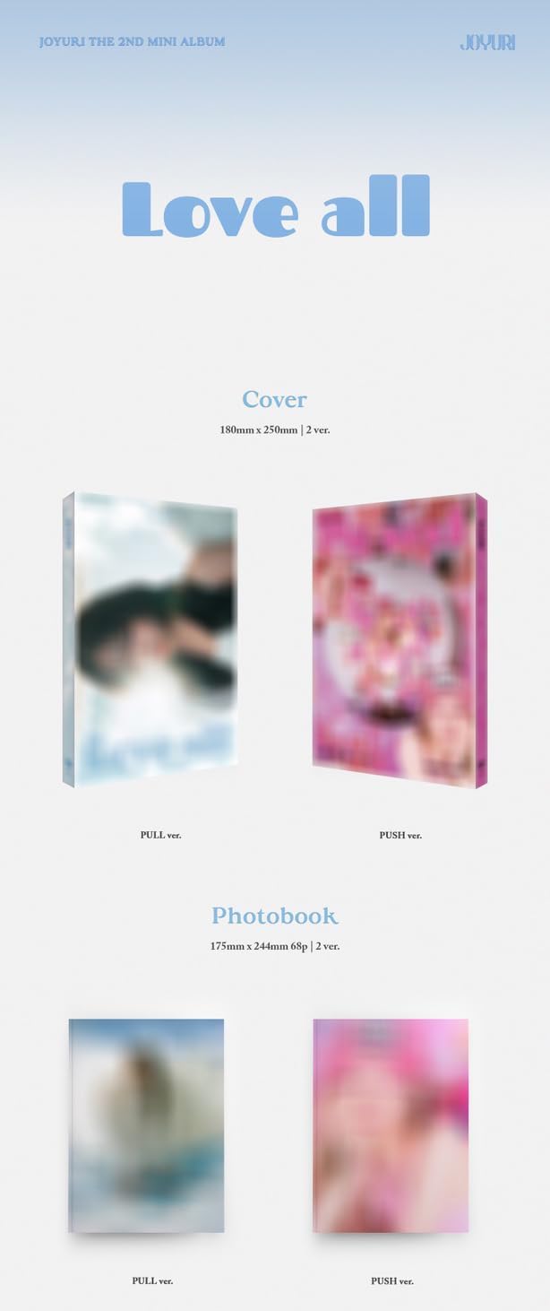 JO YURI LOVE ALL 2nd Mini Album CD+Photobook+Folded poster on pack+Postcard+ID card+Ornament+Sticker+Frame+Photocard+Tracking Sealed (PULL Version)