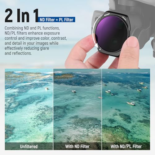 Neewer ND/PL Filter Set Compatible with DJI Air 3S, 4 Pack ND8/PL, ND16/PL, ND32/PL - Image 3